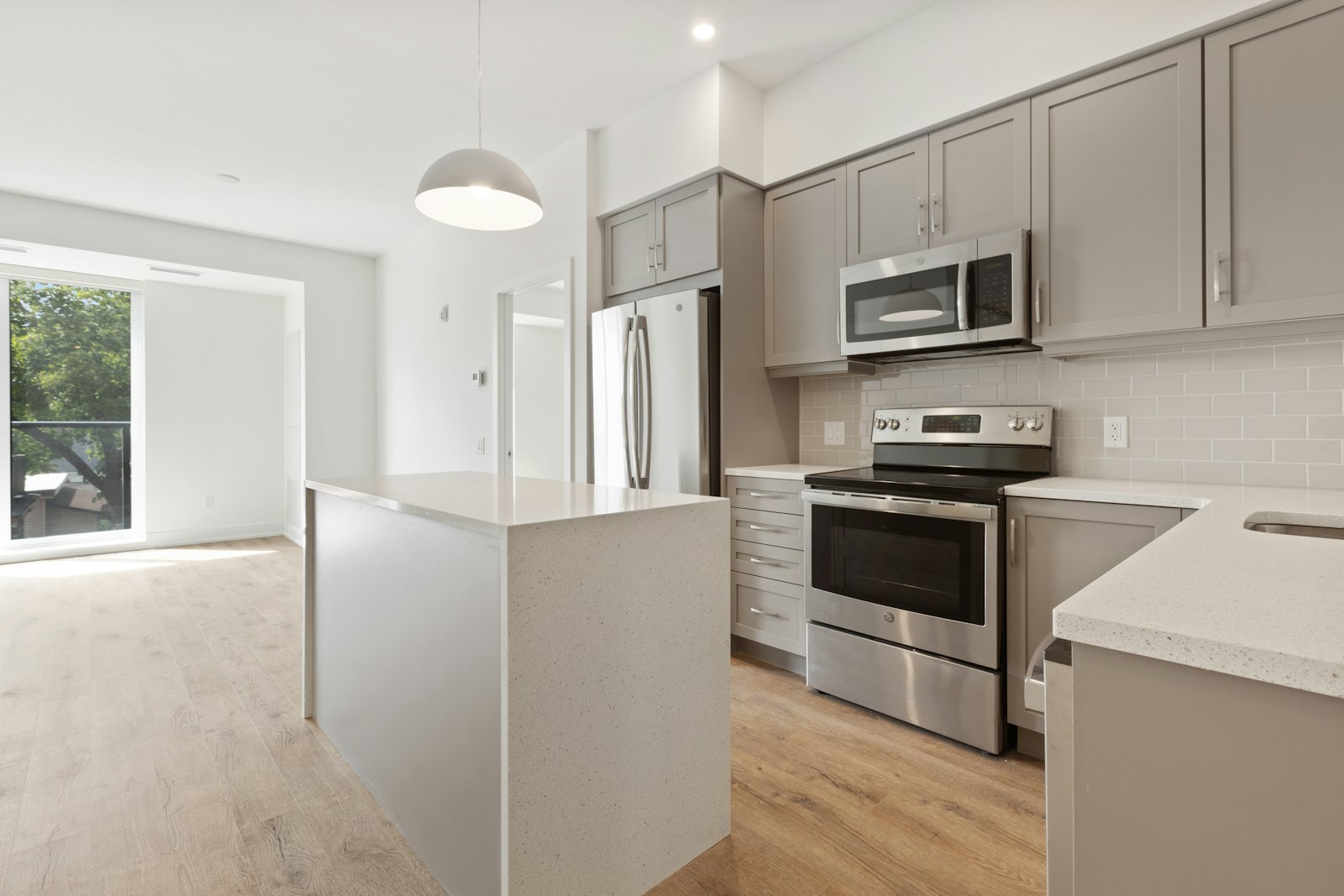 Furnished apartment kitchen, representative example